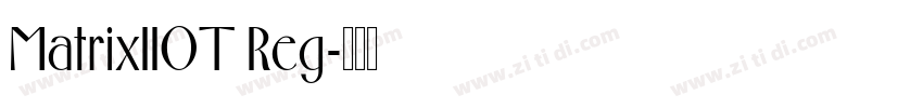 MatrixIIOT Reg字体转换